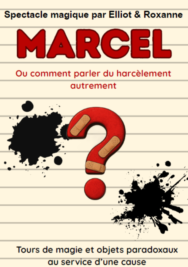 Affiche du spectacle éducatif marcel